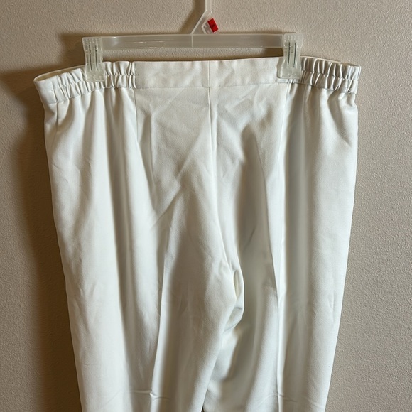 Joanna Hope White Wide Leg Trouser Pants Flowy High Rise - Picture 9 of 12